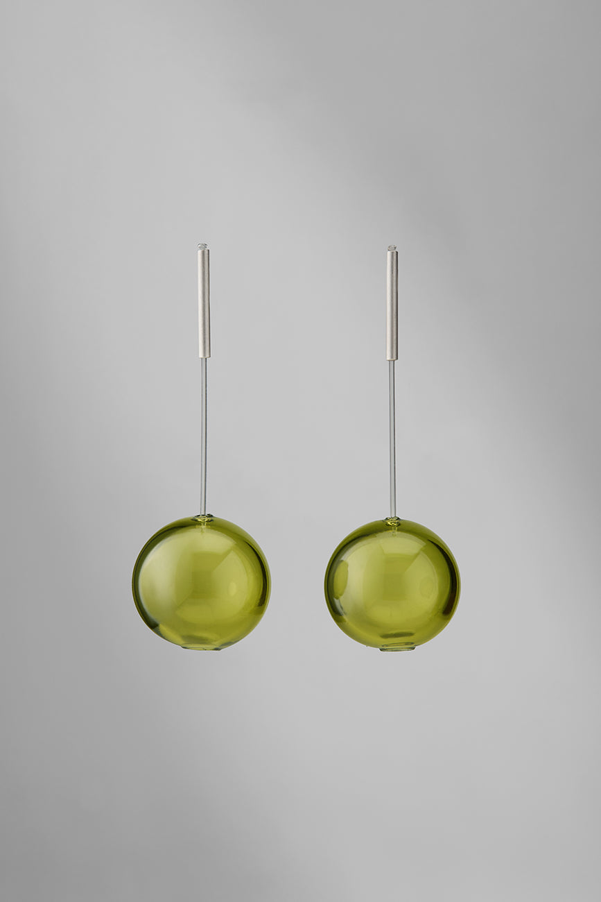 Agapurni NO.4 in Oliva Verde Bright |Earrings|