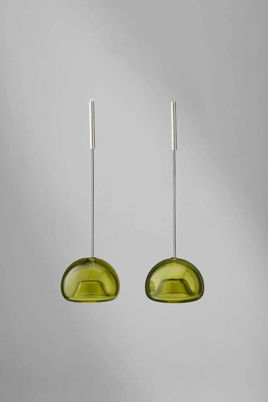 Agapurni NO.3 in Oliva Verde Bright |Earrings|