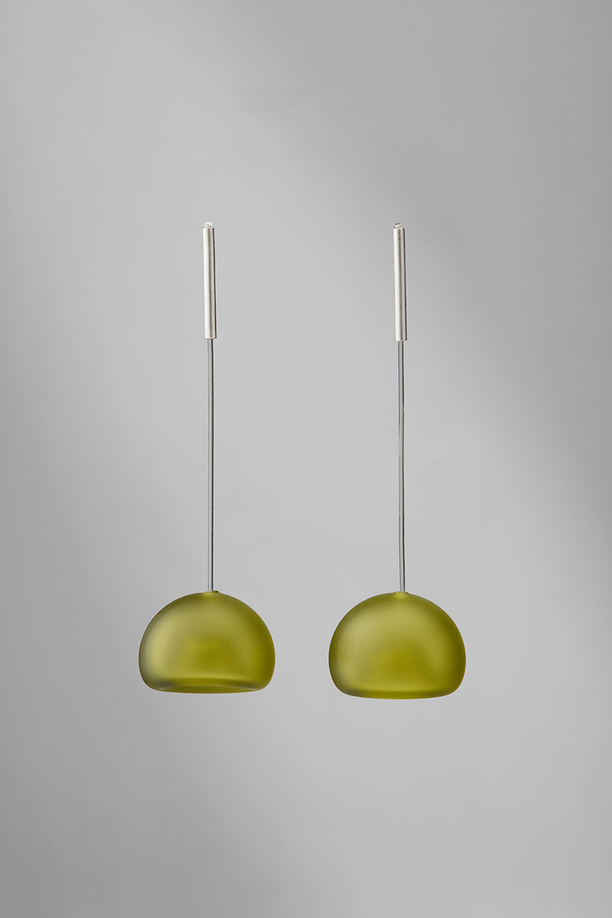 Agapurni NO.3 in Oliva Verde Opaque |Earrings|
