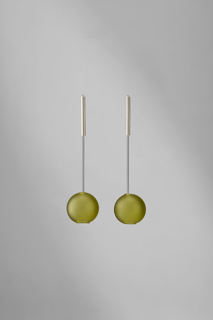 Agapurni NO.11 in Oliva Verde Opaque |Earrings|