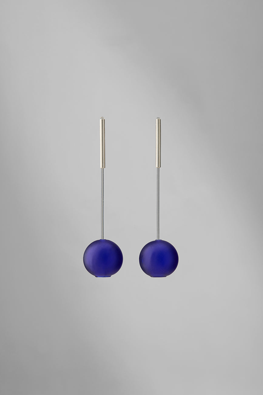 Agapurni NO.11 in Blue Opaque |Earrings|