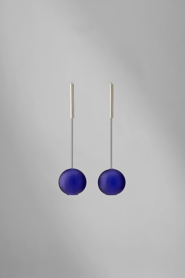 Agapurni NO.11 in Blue Opaque |Earrings|