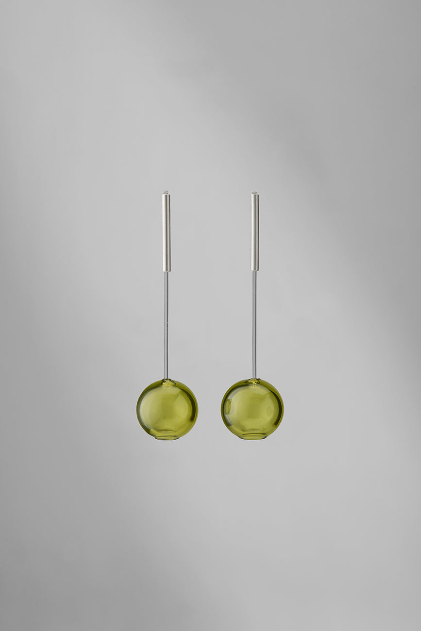 Agapurni NO.11 in Oliva Verde Bright |Earrings|