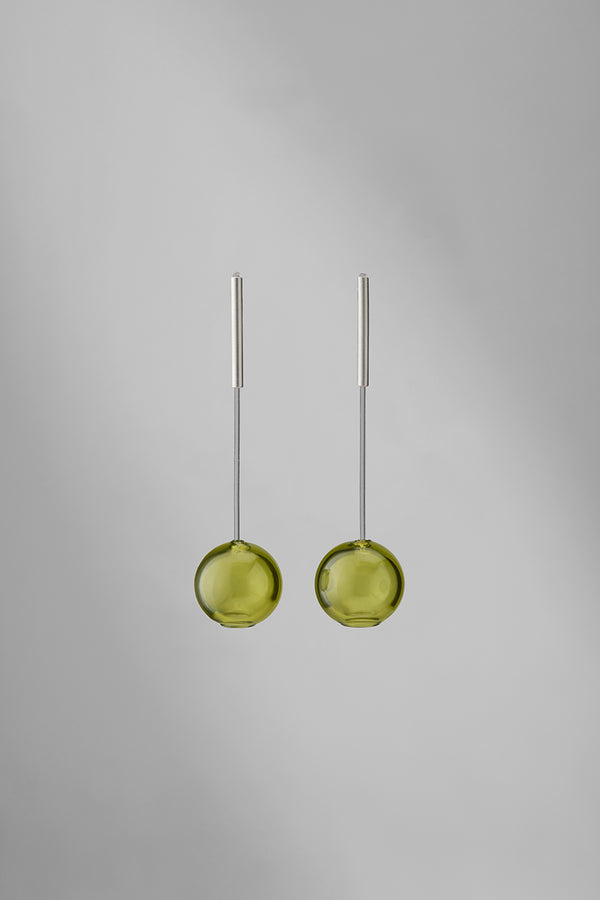 Agapurni NO.11 in Oliva Verde Bright |Earrings|