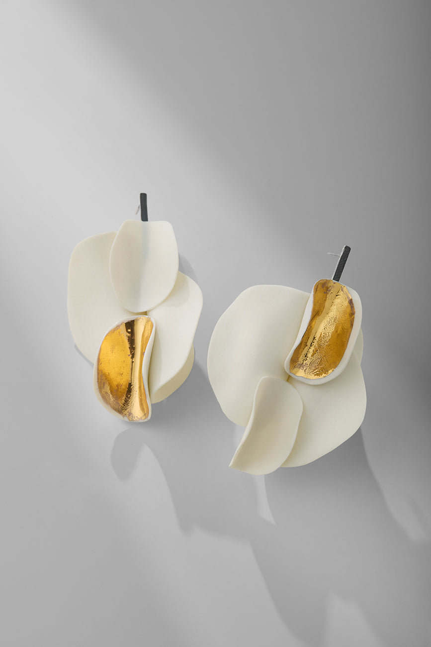 Orchidee In Bianco |Earrings| - UNIQUE PIECE