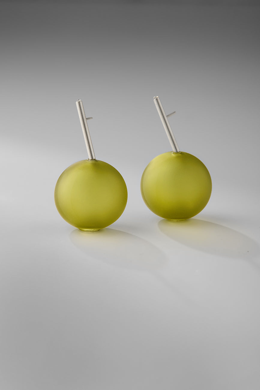 Agapurni NO.7 in Oliva Verde Opaque |Earrings|