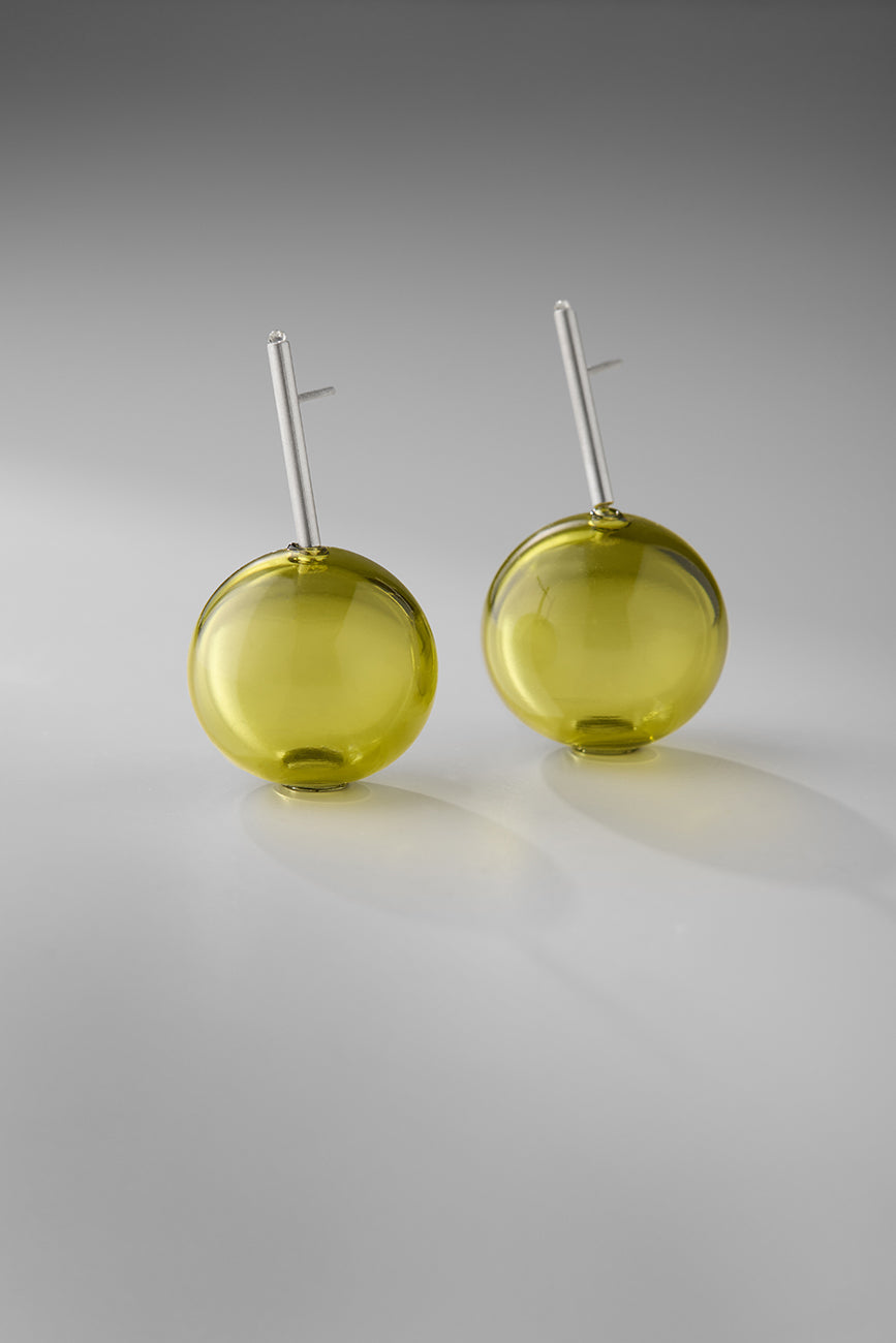 Agapurni NO.7 in Oliva Verde Bright |Earrings|