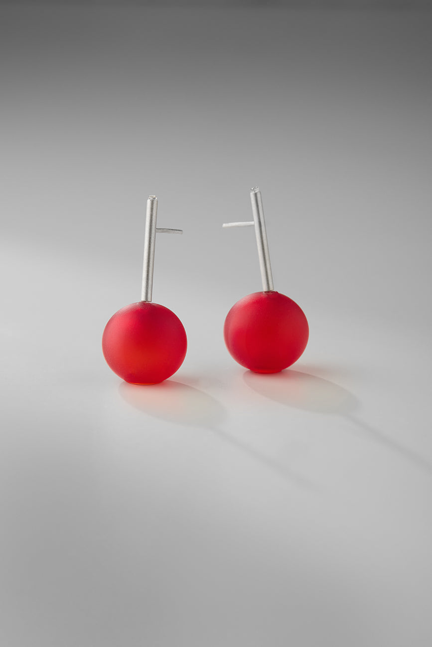 Agapurni NO.10 in Cereza Opaque |Earrings|