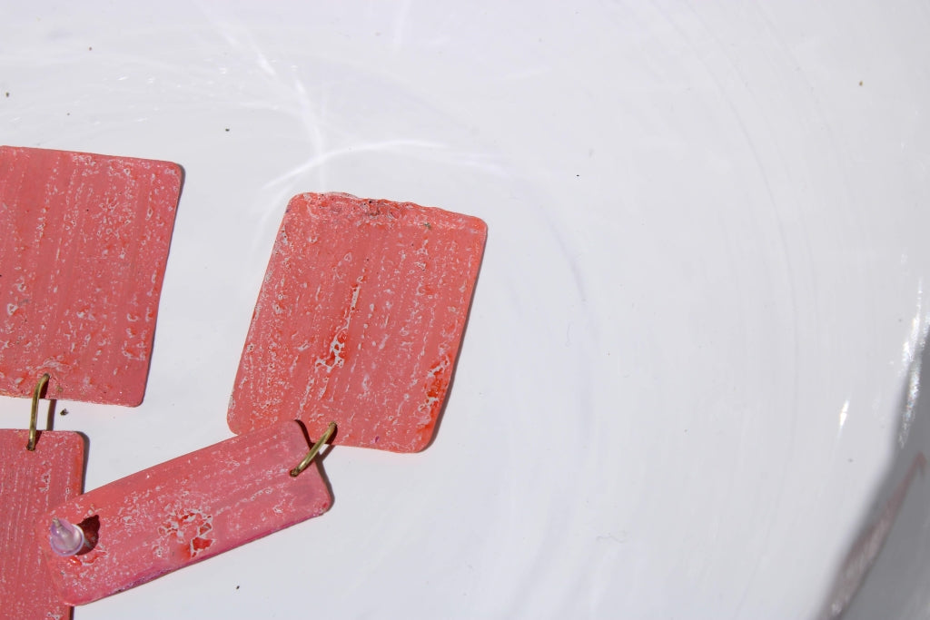 T.E.D. Rothko Earrings in Salmon