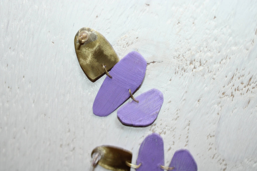 Tragedy Ecstasy Doom in Lavender |Earrings|