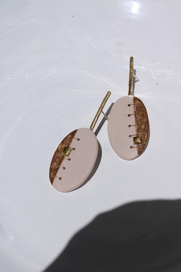 Orchid in Mauve and Mat Gold |Earrings|