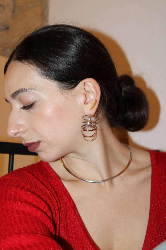 Eclipse Earrings in Bright Platinum