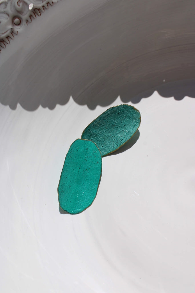 Small Ode To Mum Earrings in Mermaid and Sea Green