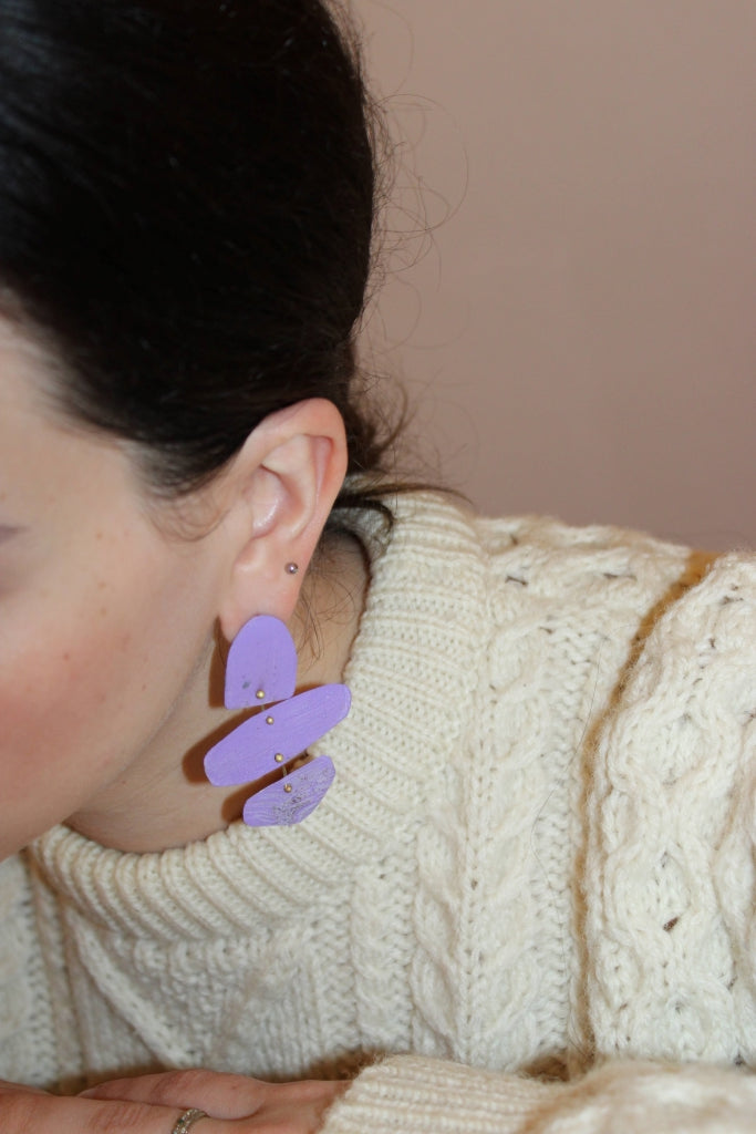 T.E.D. Rothko Earrings in Lavender