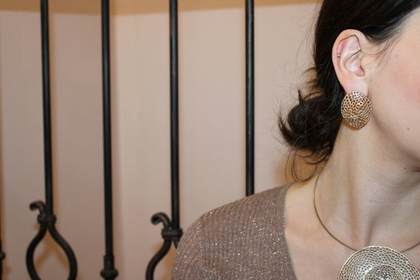 Aria Medium Convex |Earrings|