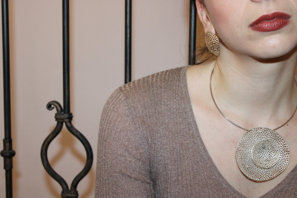 Aria Medium Convex |Earrings|