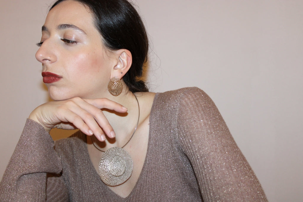 Aria Medium Convex |Earrings|