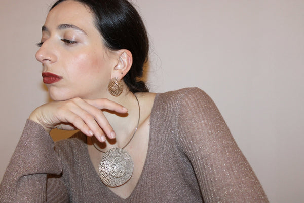 Aria Medium Convex |Earrings|