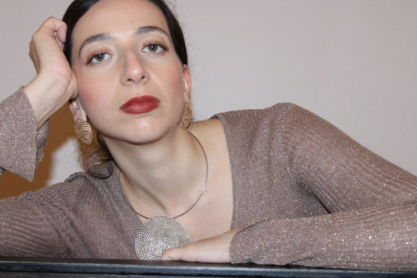 Aria Medium Convex |Earrings|