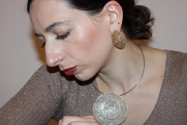 Aria Medium Convex |Earrings|