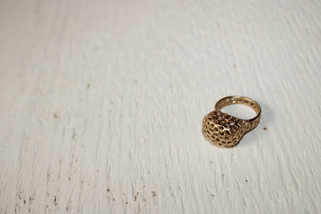 Aria Rounded Ring In Bronze
