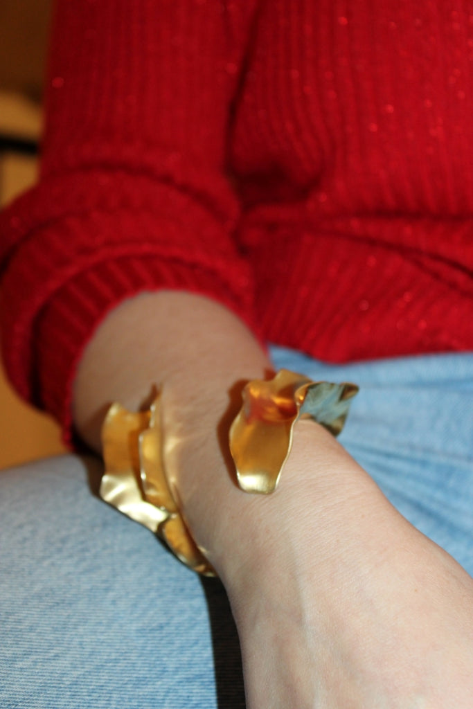 Flamenco Flower Bracelet in Gold - ONE OF A KIND