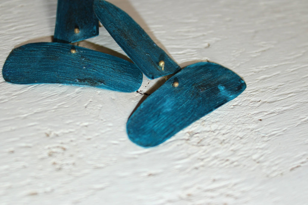T.E.D. Rothko Earrings in Blue Teal