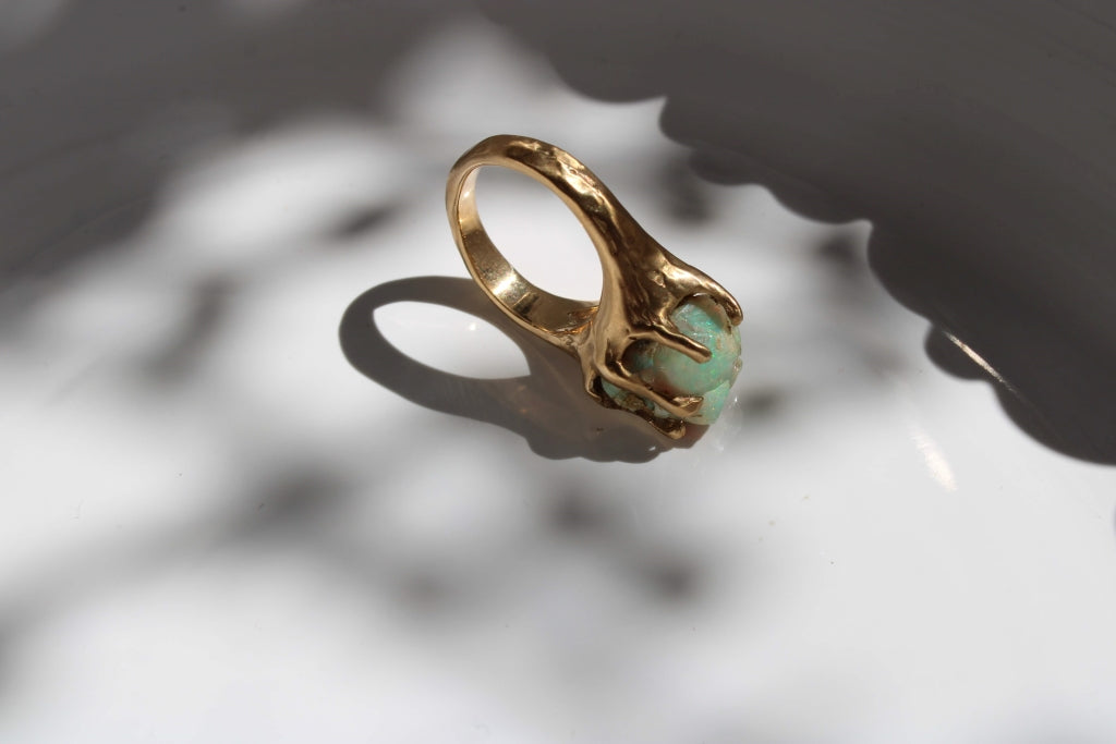 Terra Ring with Raw Opal - UNIQUE PIECE