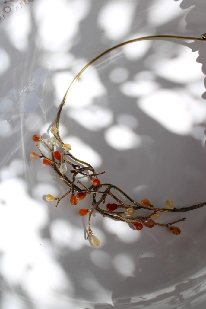 Rametti Necklace with Carnelian Drops - UNIQUE PIECE