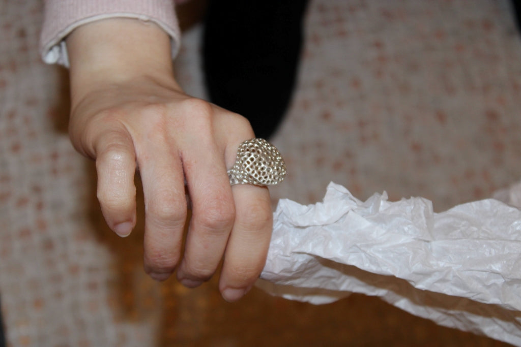 Aria Round Medium Ring in Silver