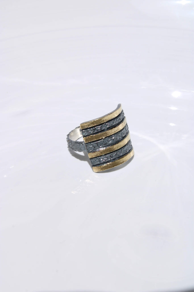 Square Striped Ring