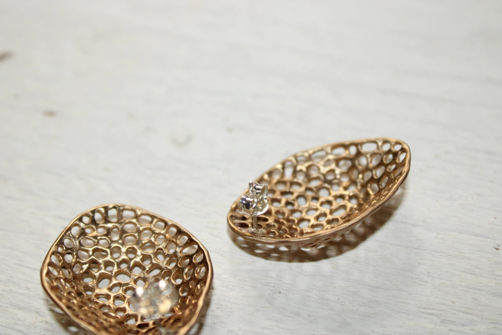 Aria Medium Convex |Earrings|