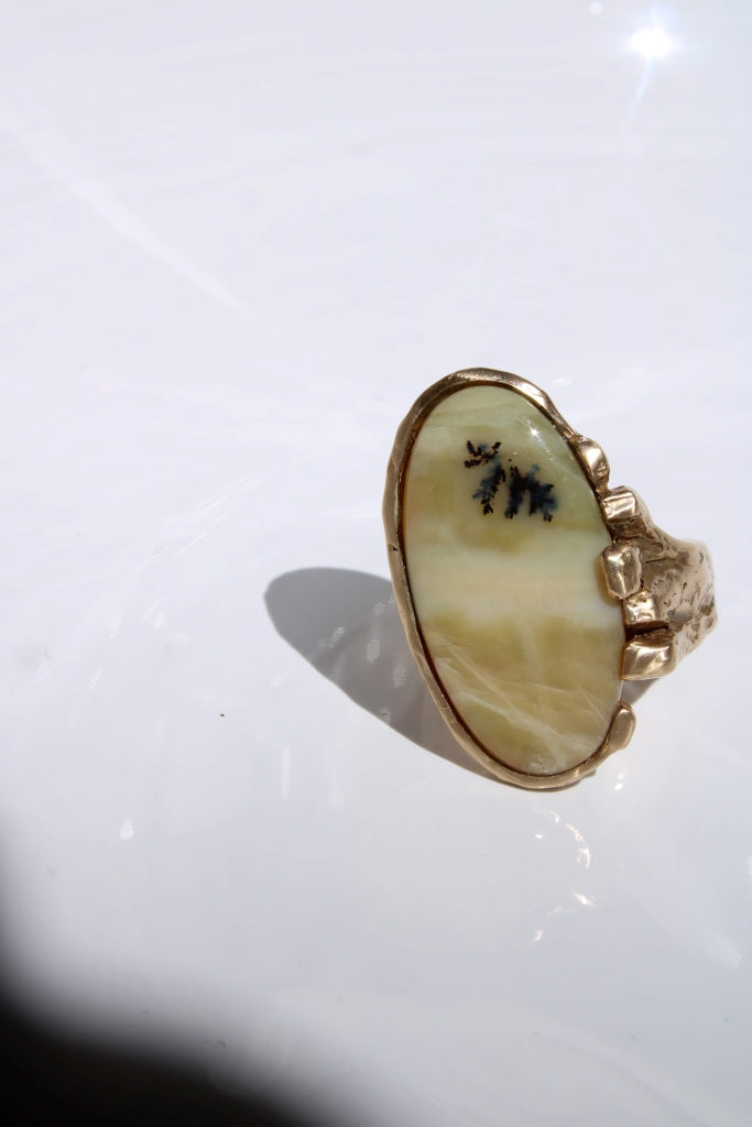 Terra with Dendritic Opal - Unique Piece |Ring|