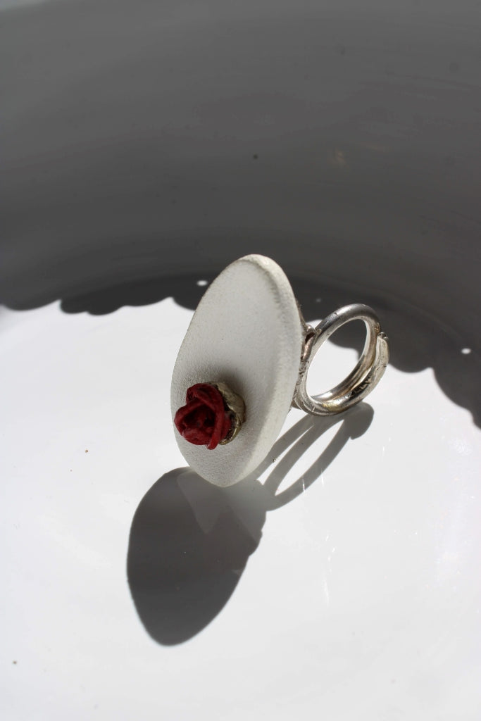 Leaf Ring in Red