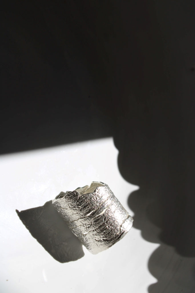 Eucalyptus Bark Ring - Unique Piece