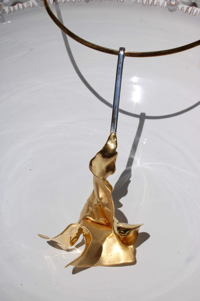 Flamenco Flower in Gold - Unique Piece |Necklace|