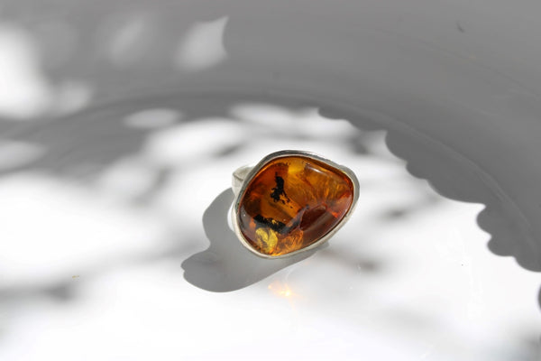 Terra with Amber - Unique Piece |Ring|