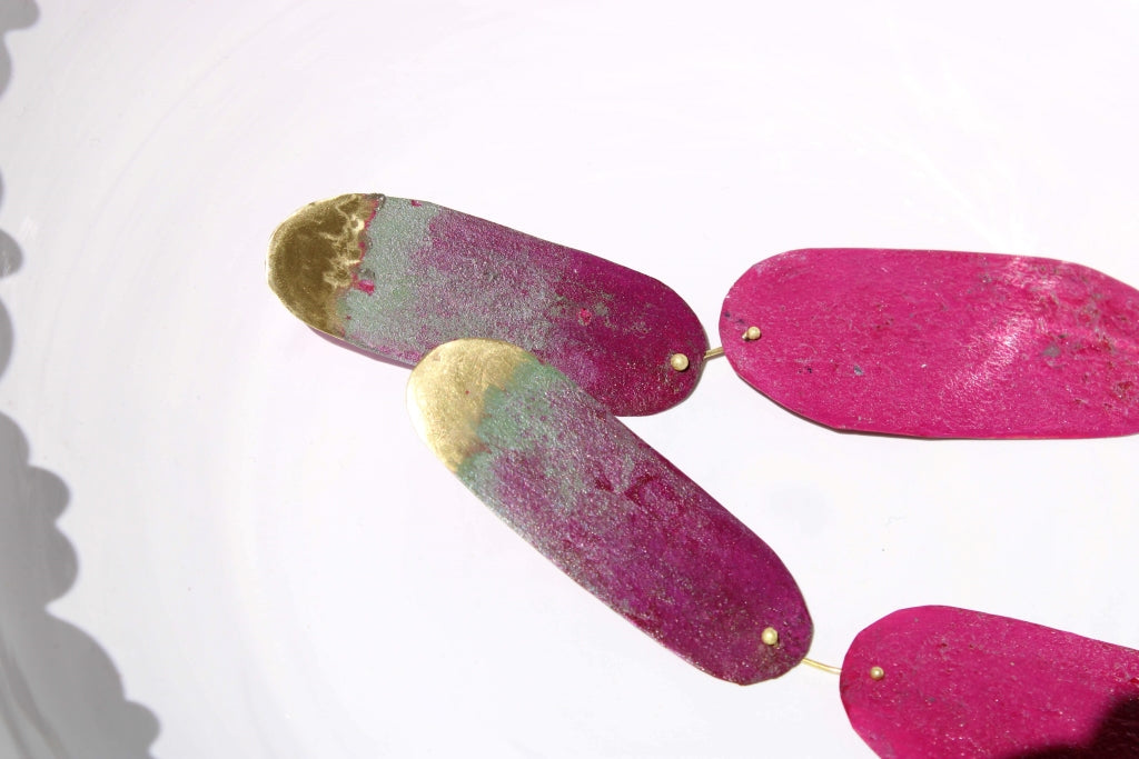 T.E.D. Rothko Earrings in Raspberry