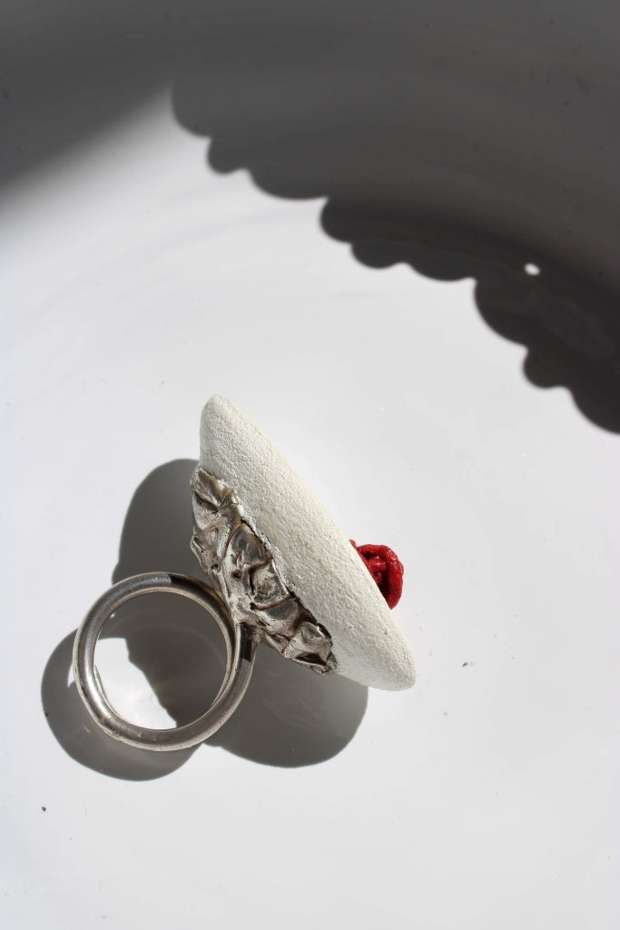 Leaf Ring in Red